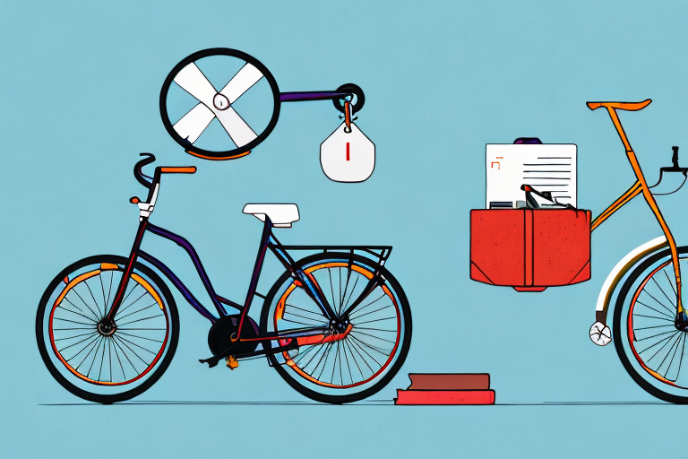 A bicycle lying on its side near a gavel