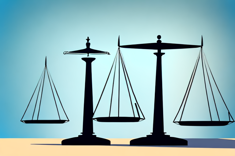 A balanced scale on a virginia beach background