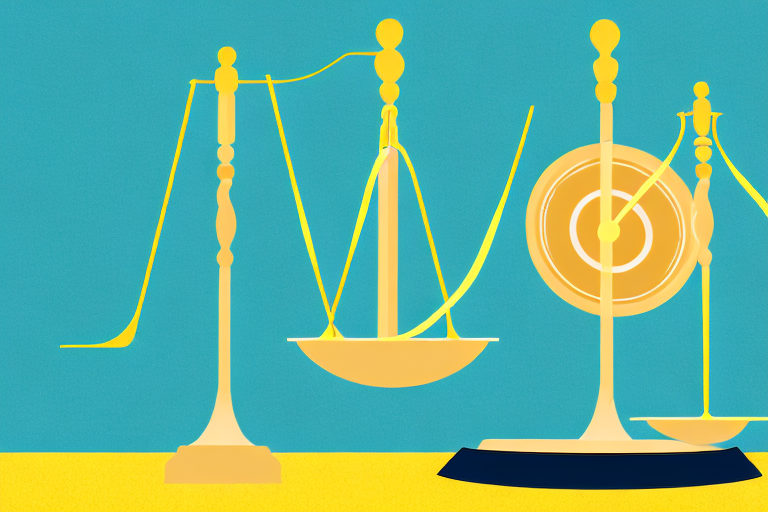 A set of balance scales