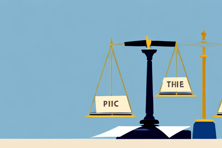 A scale balancing a gavel and a pile of paperwork
