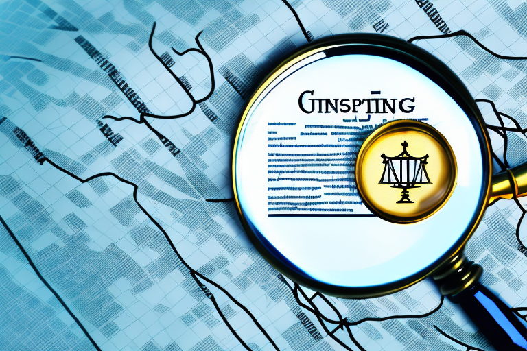 A magnifying glass hovering over a map marked with various symbols representing law firms