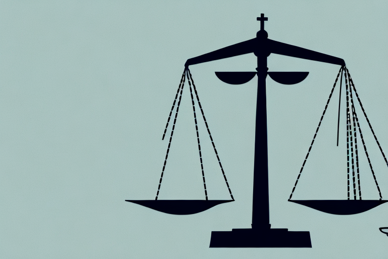 A balanced scale of justice on a map