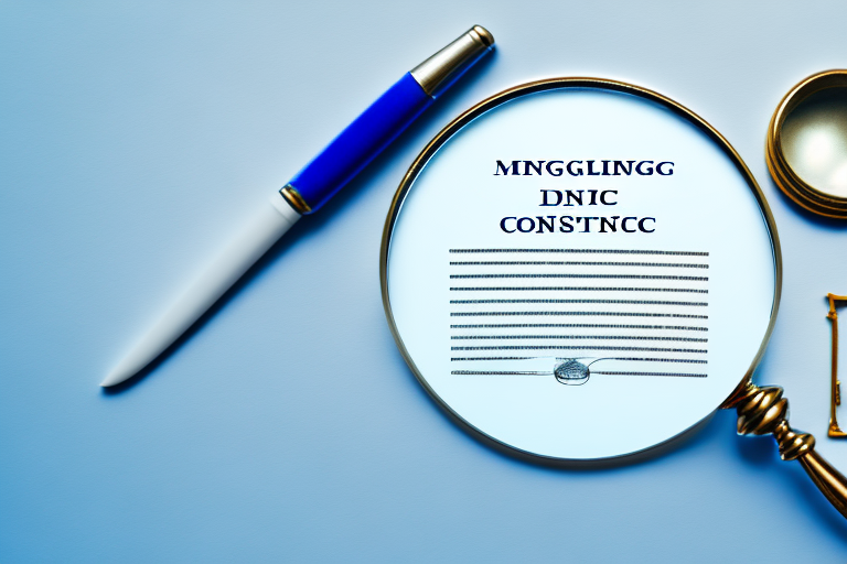 A magnifying glass hovering over a land contract document