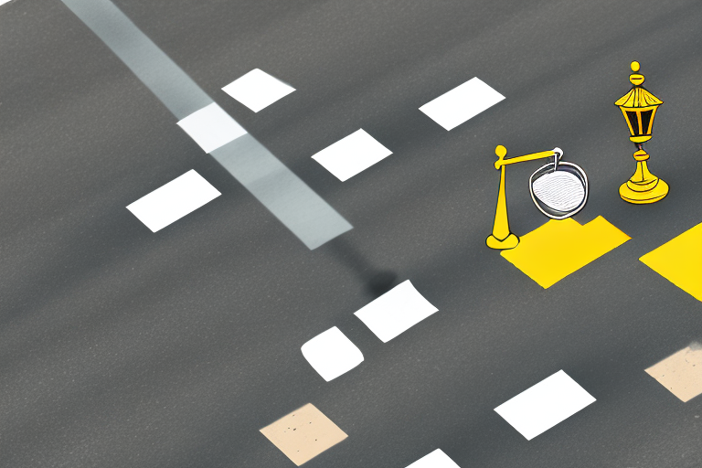 A crosswalk with a broken traffic light