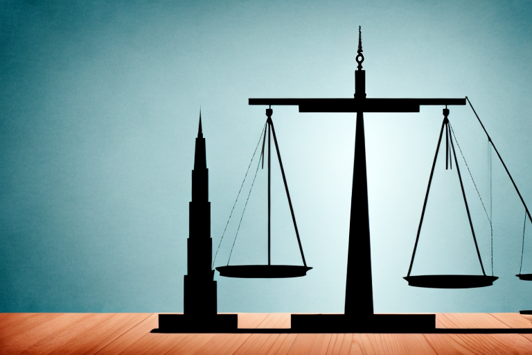 A symbolic justice scale balanced evenly