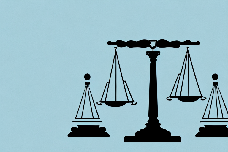 A balanced scale with a legal gavel on one side and a wheelchair on the other