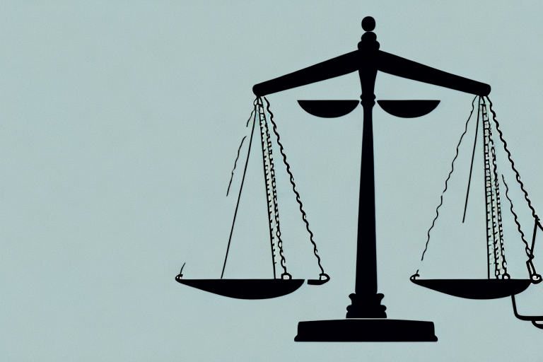 A balanced scale of justice on a map