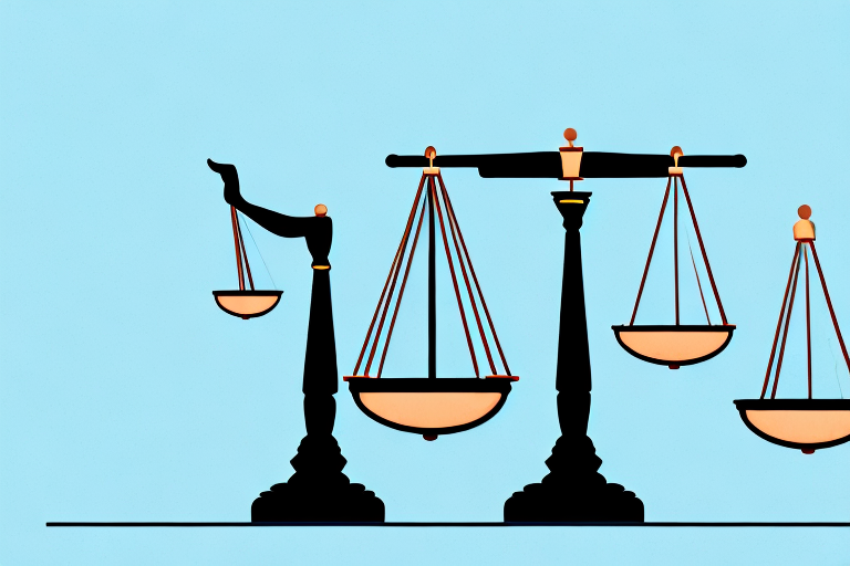 A balanced scale with a wheelchair on one side and a gavel on the other