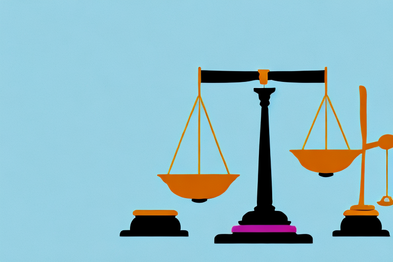 A balanced scale with a gavel on one side and a wheelchair on the other