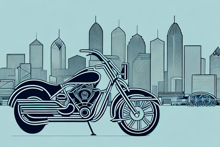 A motorcycle near a gavel