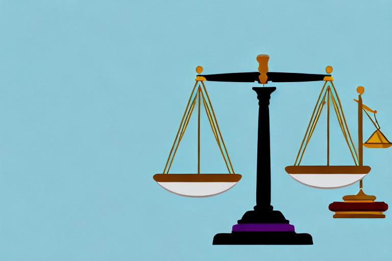 A balance scale with a wheelchair on one side and a gavel on the other