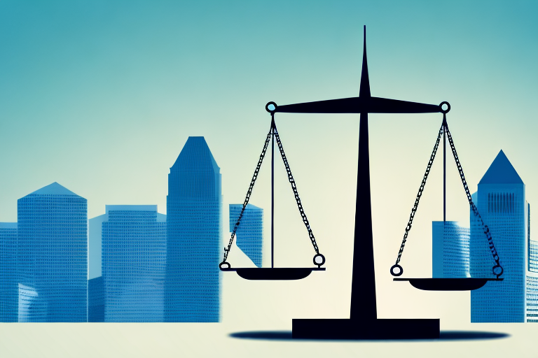 A balanced scale sitting atop a legal book
