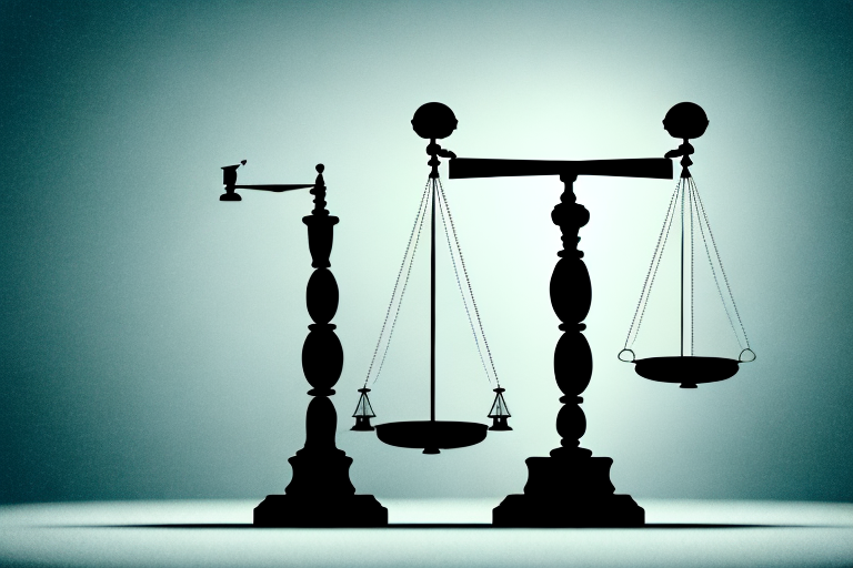A spotlight shining on a balance scale