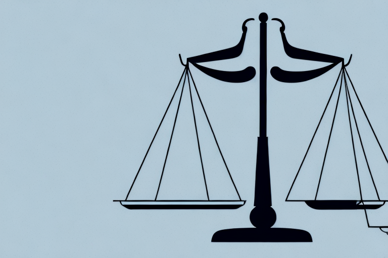 A balanced scale with an employment contract on one side and the state of arkansas on the other
