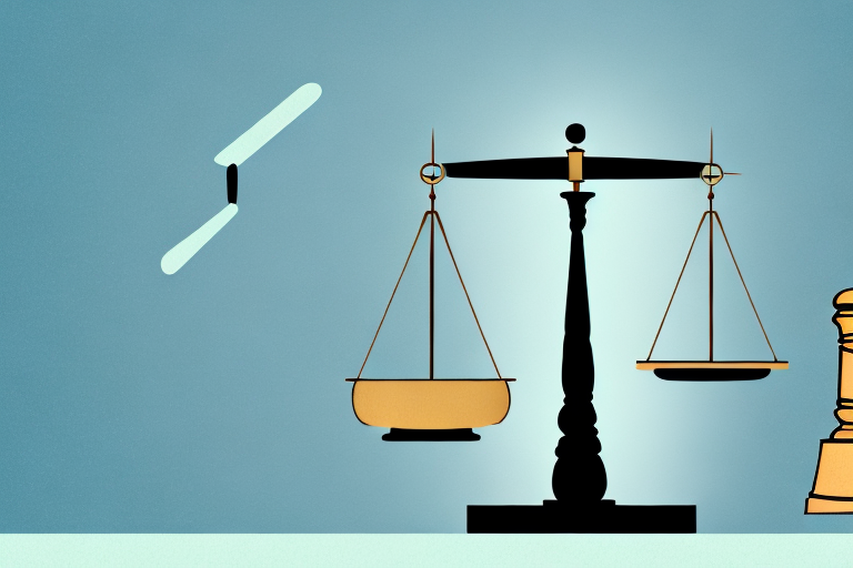 A balance scale with a will and a house on one side