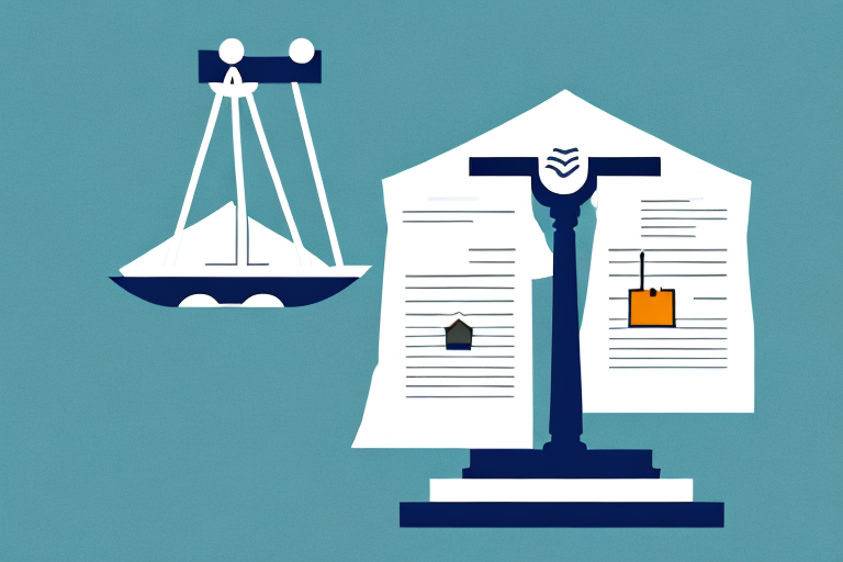 A balanced scale with a house and a legal document on each side