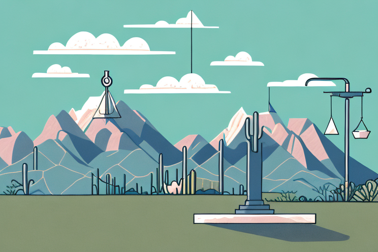 A tucson landscape with prominent landmarks