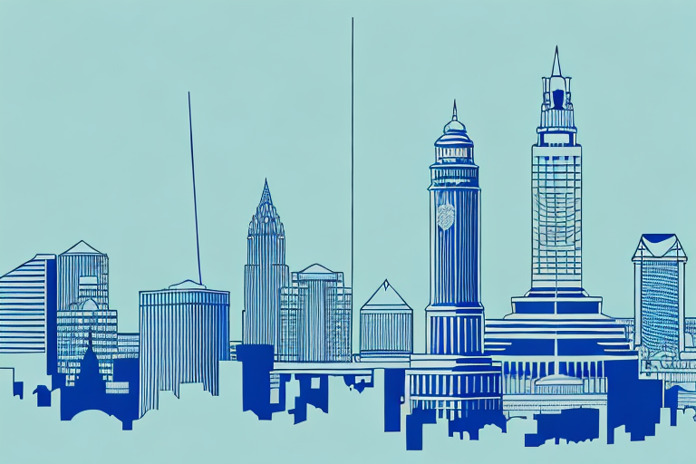 The fort wayne skyline with a balanced scale