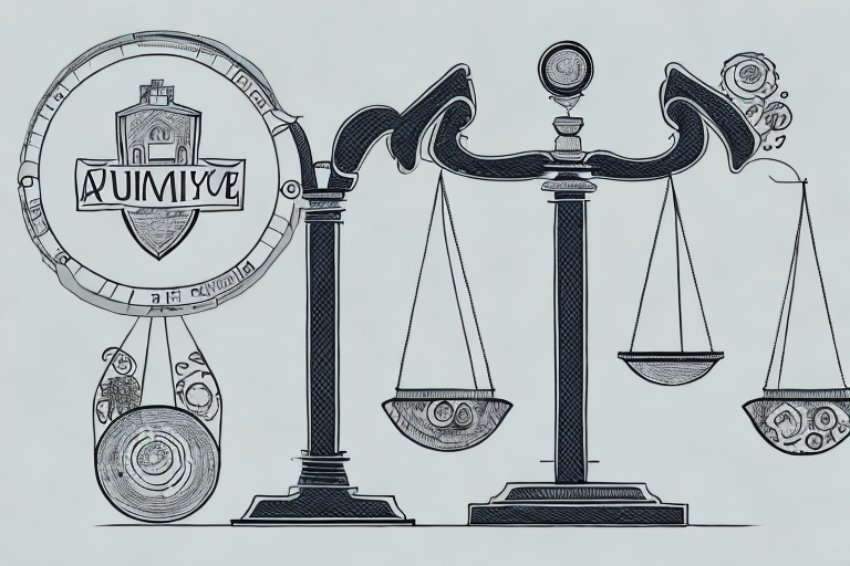 A balanced scale surrounded by different family-related symbols like a house
