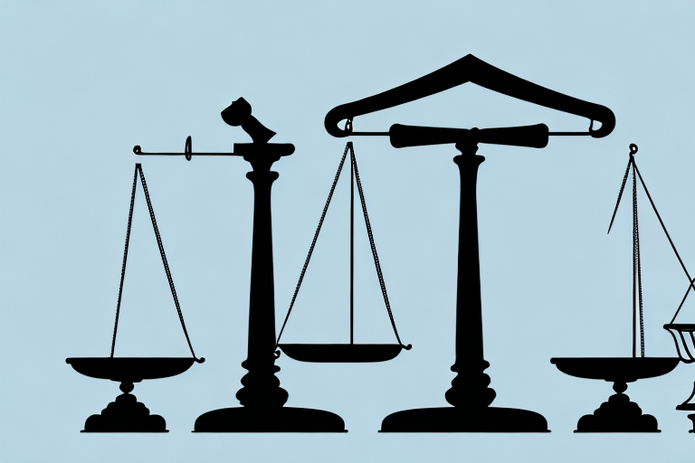 A balanced scale with a gavel on one side and a family home on the other