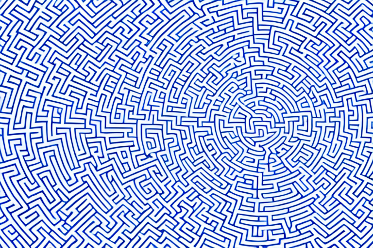 A complex maze shaped like the state of ohio