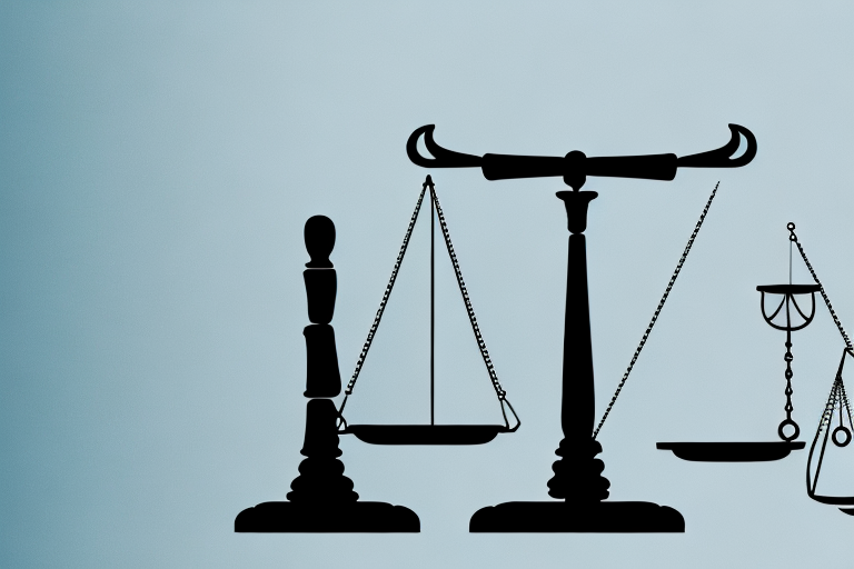 A balanced scale with different family law symbols (like a gavel