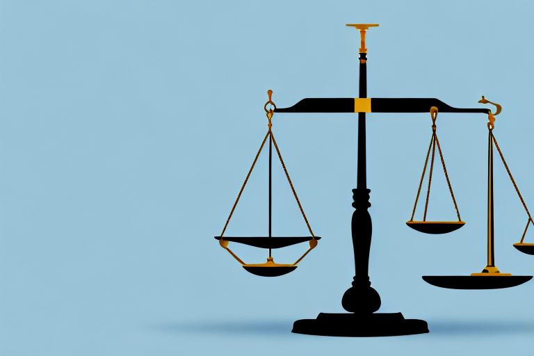 A symbolic balance scale with a car on one side and a gavel on the other