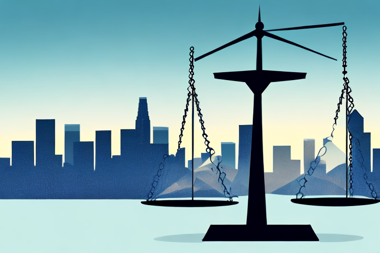 A balanced scale on a desk