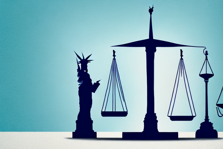 A balanced scale sitting on a desk