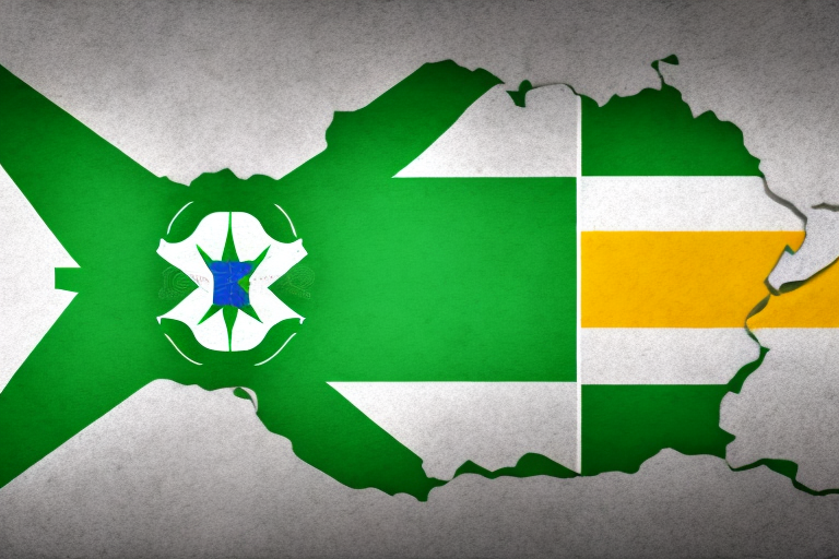 A nigerian flag merging into a gavel