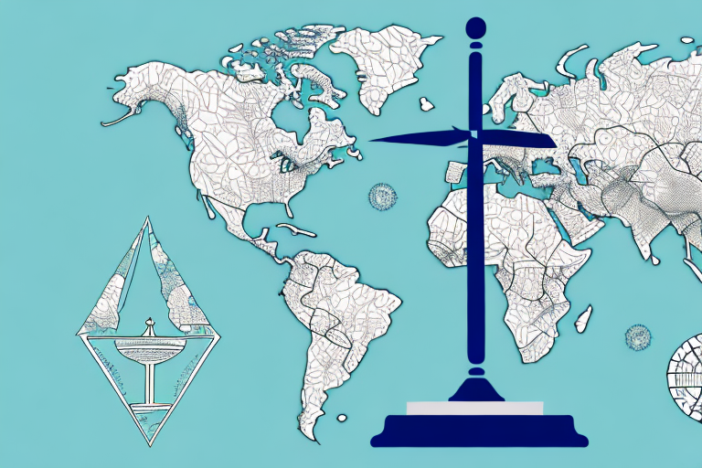 A map pinpointing various locations