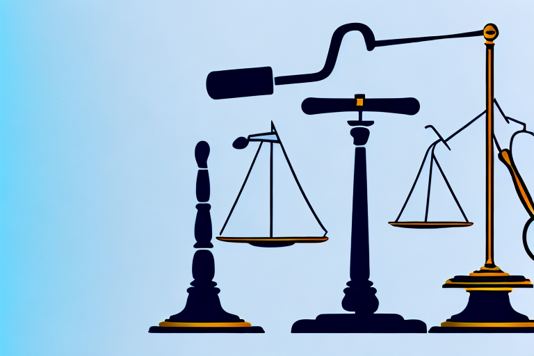 A balanced scale with a stethoscope on one side and a gavel on the other