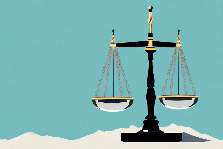 A symbolic balance scale with a car on one side and a gavel on the other