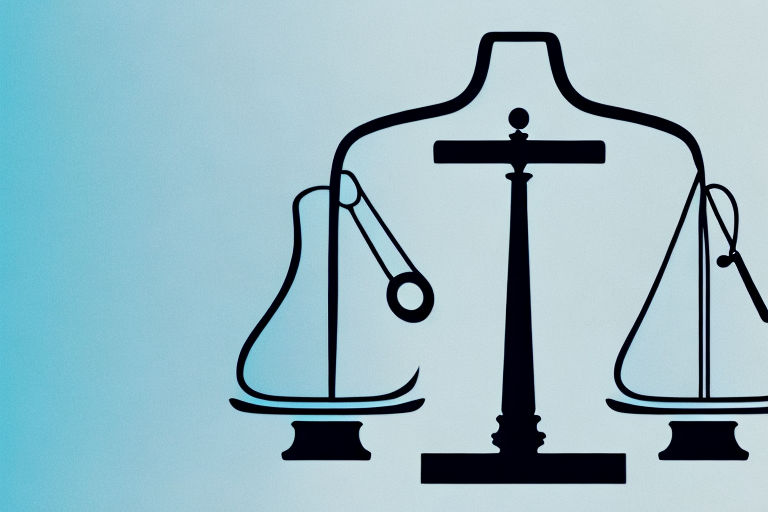 A balanced scale with a stethoscope on one side and a gavel on the other