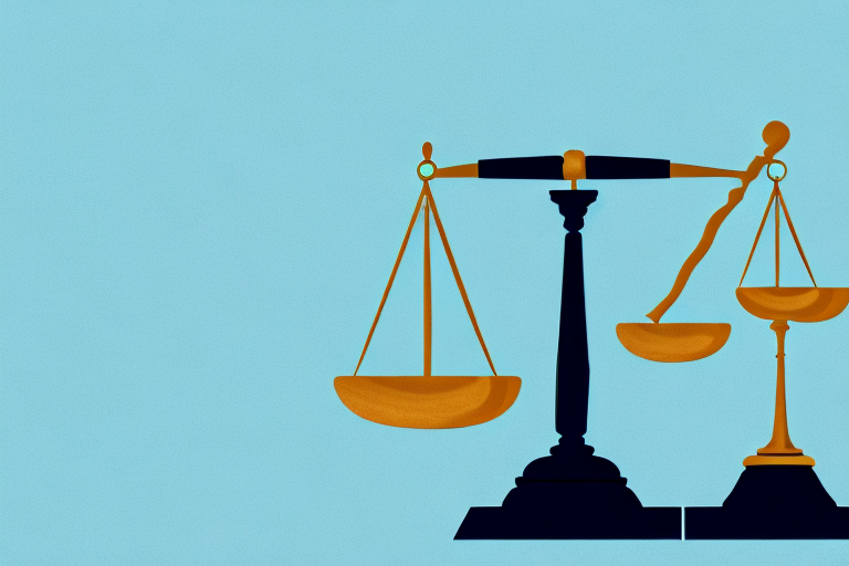 A balanced scale with a gavel on one side and a car on the other