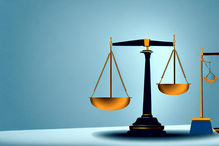 A car crash scene with a gavel and a balance scale symbolizing justice
