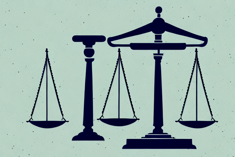 A symbolic balance scale on a nautical map