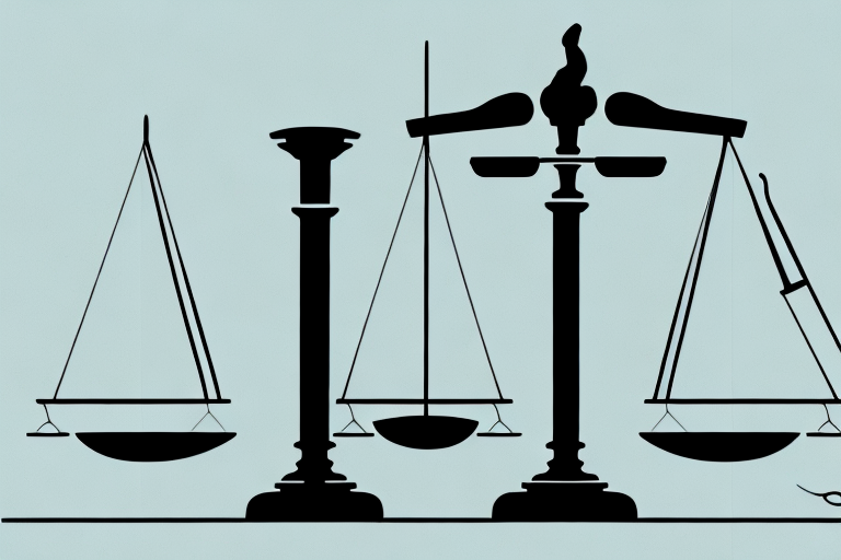 A balance scale where one side is weighted down with a symbol of injury