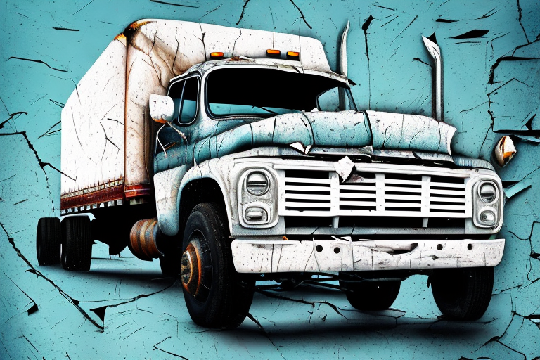 A damaged truck on a bronx street