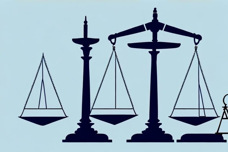 A balanced scale of justice on a desk