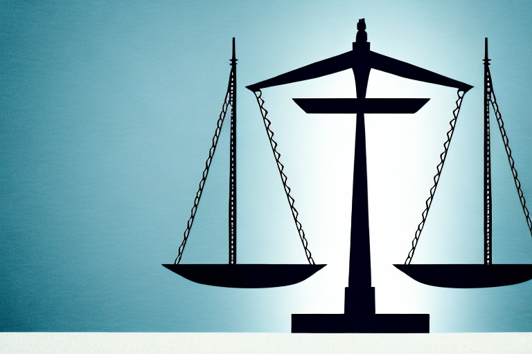 A balanced scale of justice on a desk