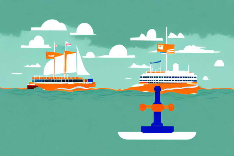 The staten island ferry sailing on the water