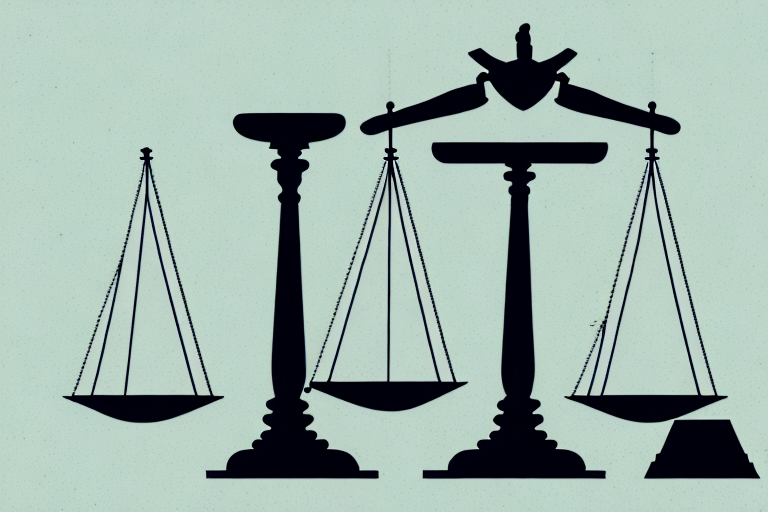 A balanced scale of justice placed on a map of fort myers