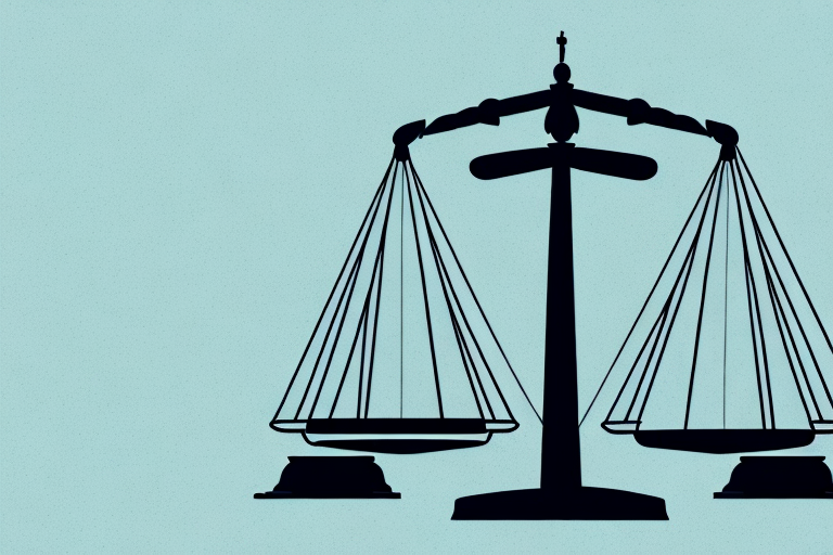 A balanced scale on top of a virginia beach landscape