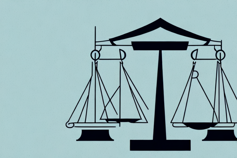 A balanced scale with a gavel on one side