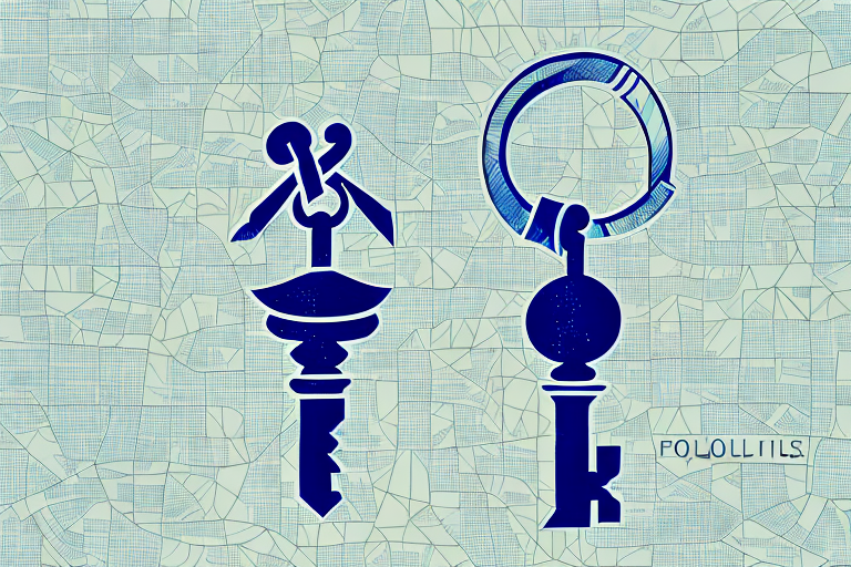 A symbolic key made from a gavel and scales of justice