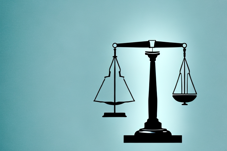A symbolic balance scale with a gavel on one side and a medical cross symbol on the other