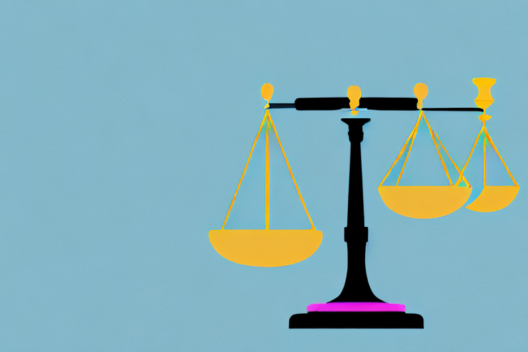 A pair of scales balanced evenly