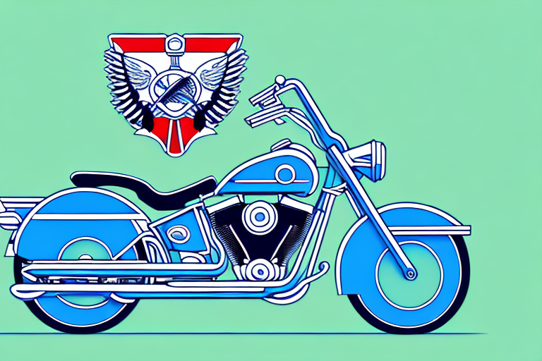 A motorcycle near a gavel