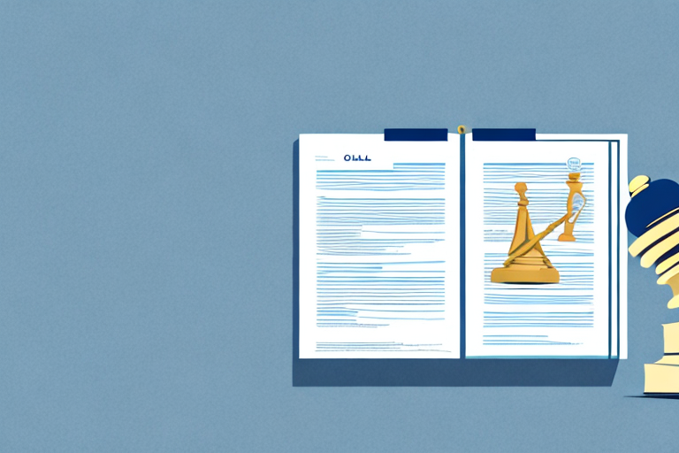 A gavel resting on a stack of real estate documents with a backdrop of ocala's distinctive landscape